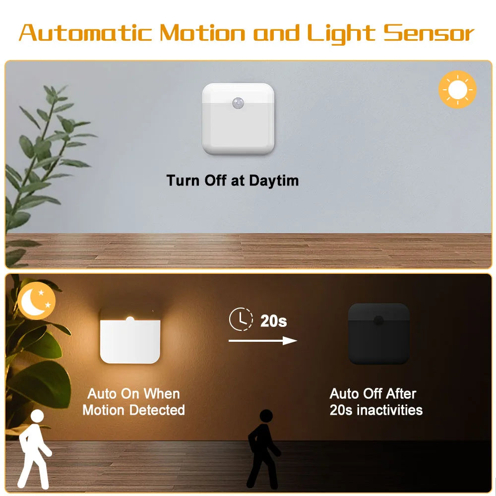 584-Lampe de Nuit LED avec Détecteur de Mouvement – Éclairez Votre Espace !