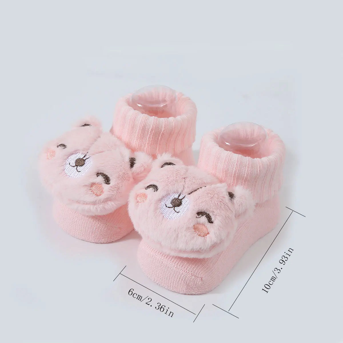 116-Chaussettes Bébé Douces avec Poupée Cartoon – Premiers Pas et Confort