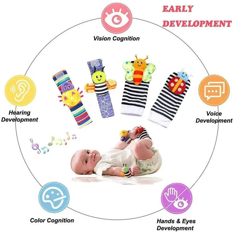 267A-Set de Hochets Doux en Peluche pour Bébé - 0 à 24 Mois