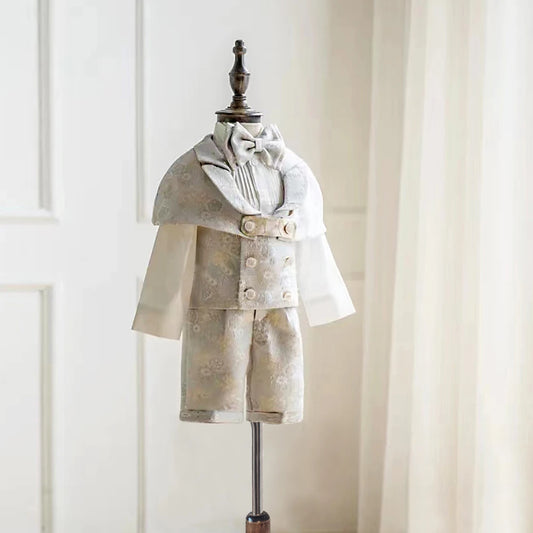 147-Costume Enfant en Jacquard - Élégant pour Mariage et Célébrations