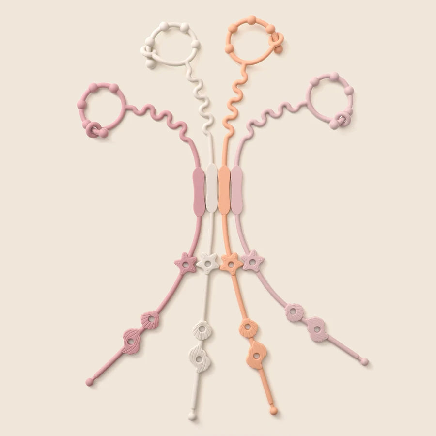 350-Attache-Sucette et Jouet de Dentition en Silicone - Chaîne Réglable