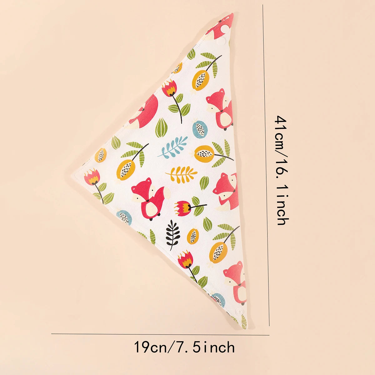 372-Set de 5 Bavoirs Bandana Imperméables en Coton pour Bébé - Triangle Absorbant