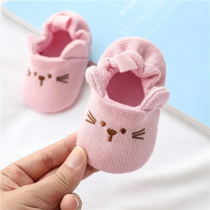 091A-Newborn Baby Crib Shoes - Premiers Pas Antidérapants pour Garçons et Filles