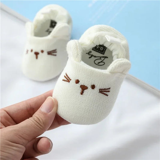 091A-Newborn Baby Crib Shoes - Premiers Pas Antidérapants pour Garçons et Filles