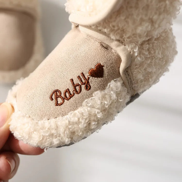 098D-Bottes de Neige Douillettes pour Bébé – Chaussons Antidérapants