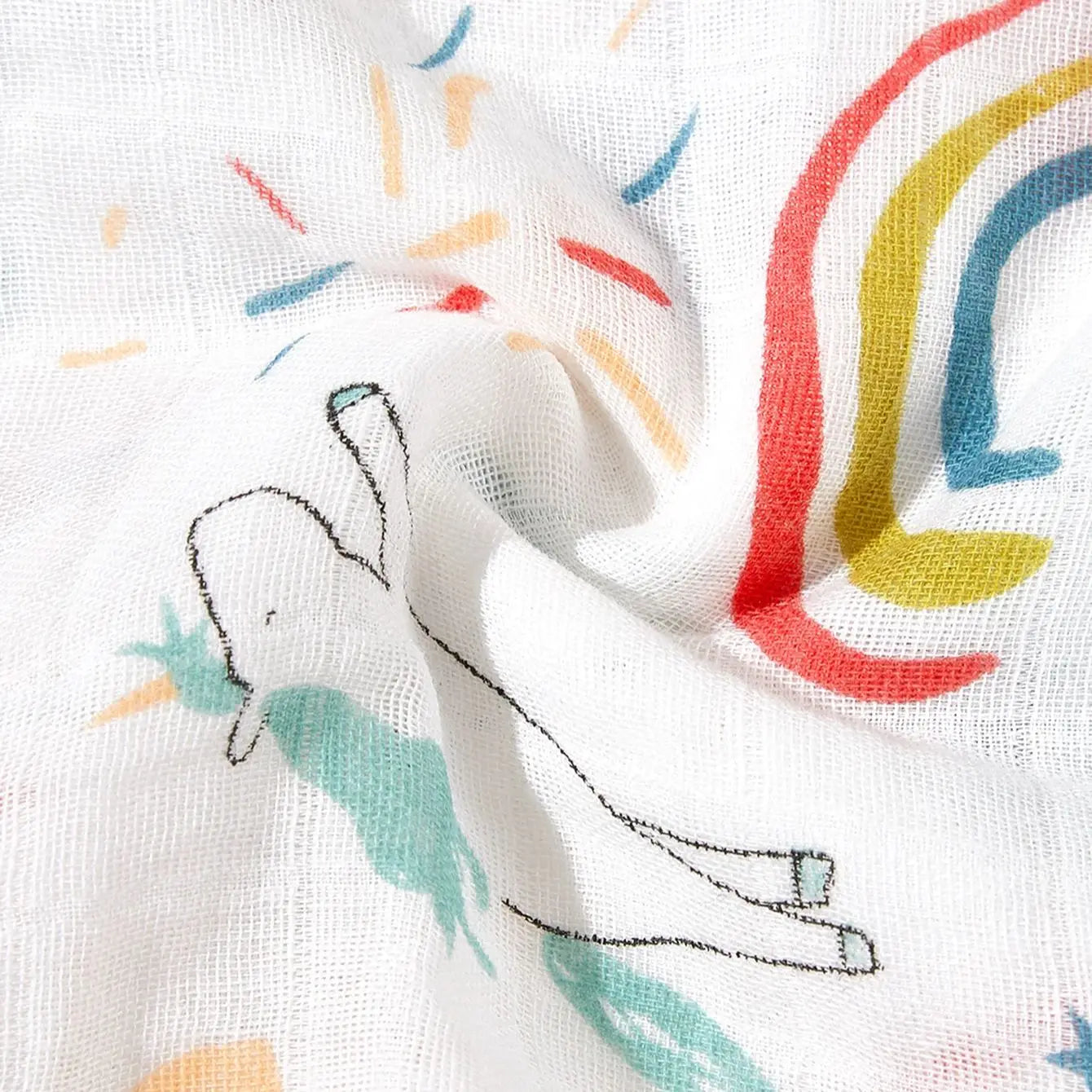 453-Couverture en Muslin en Coton Imprimé – Douceur et Confort pour Votre Enfant !