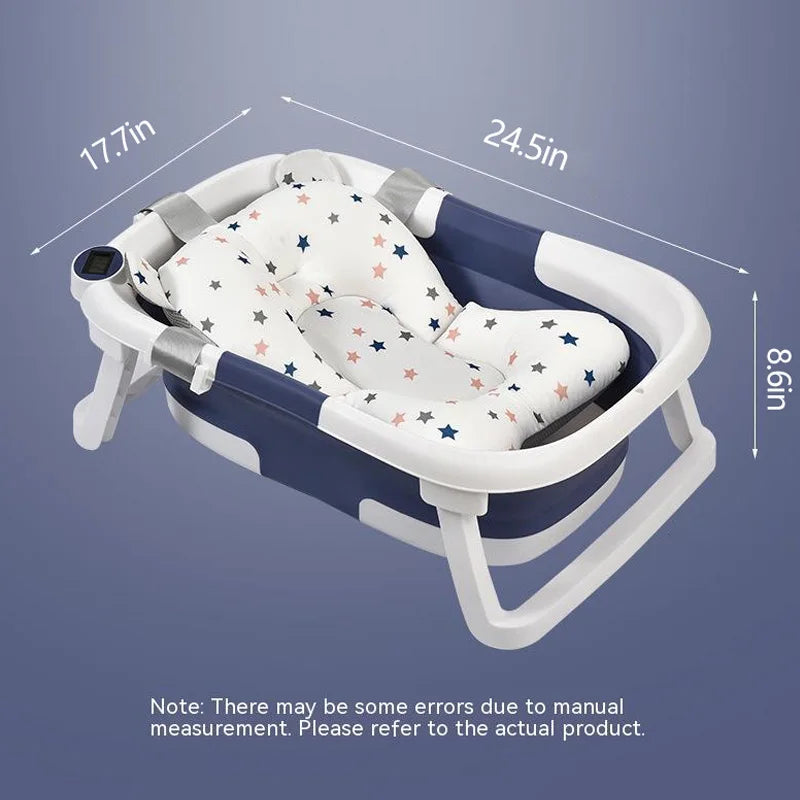 484B-Baignoire Pliante en Silicone pour Bébé – Système de Détection de Température en Temps Réel