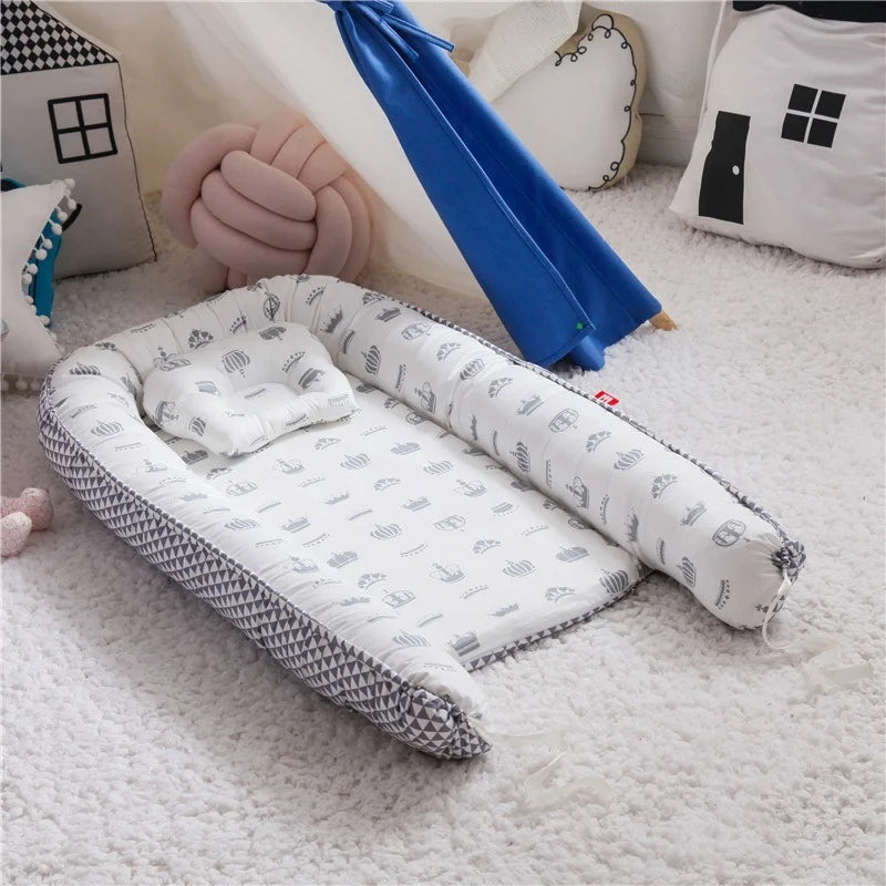 590B-Berceau Portable pour Bébé avec Coussin – Lit de Voyage pour Nourrissons et Tout-Petits