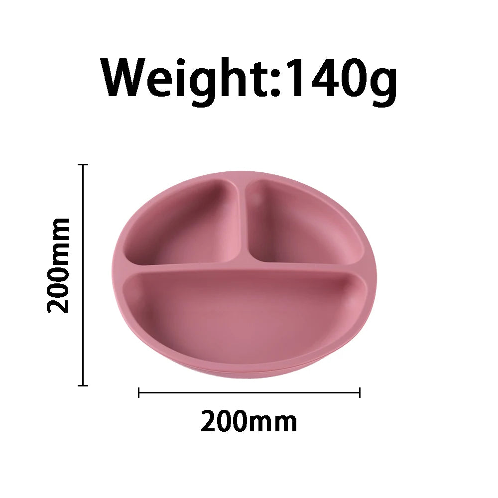 308-Ensemble de Vaisselle en Silicone pour Enfants – 5 Pièces avec Ventouse Anti-Chute
