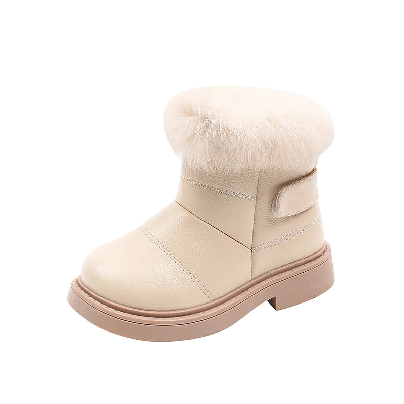 132C-Bottines Casual en Polyester pour Enfants – Élégance et Confort d'Hiver