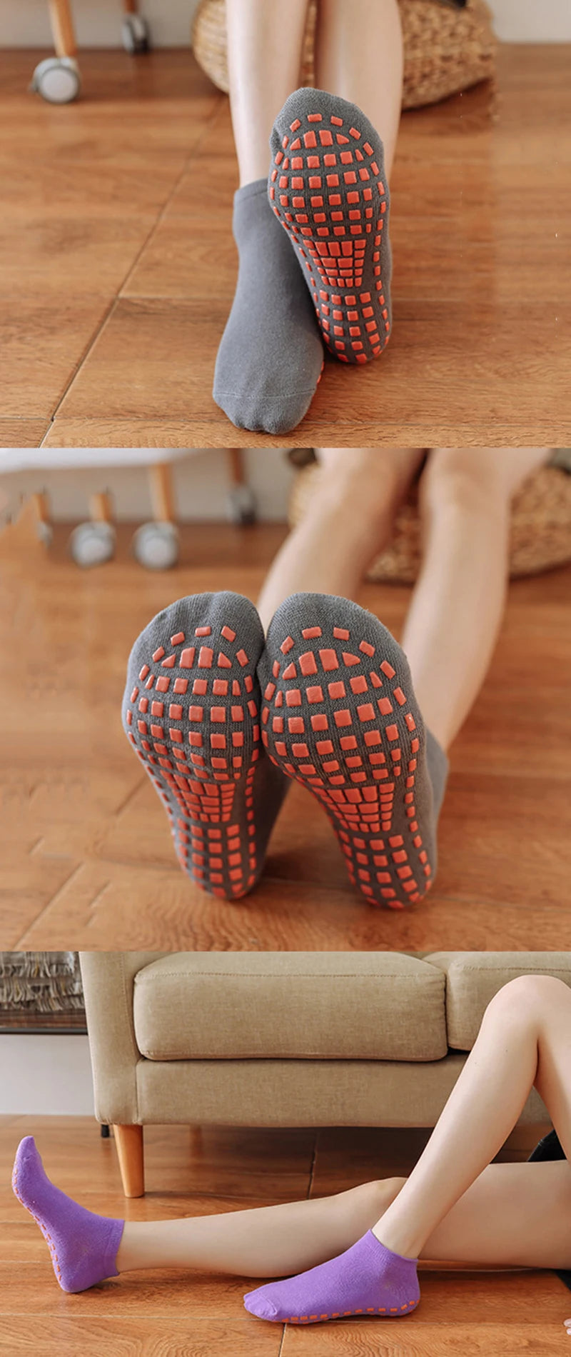265-Chaussettes Antidérapantes Parent-Enfant – Trampoline et Sports pour Enfants et Adultes