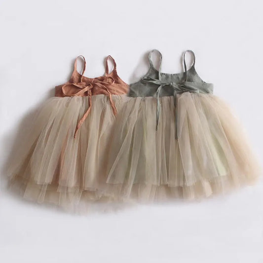 107RS-Robe Tutu Backless pour Fille - Élégance et Confort pour Chaque Occasion !