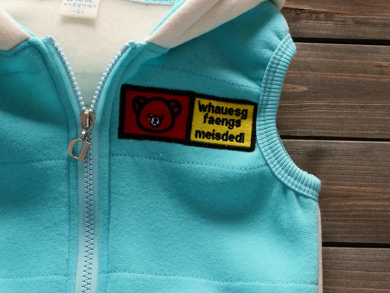 130-Ensemble d'Hiver pour Bébé - Vêtements à Capuche Cartoon