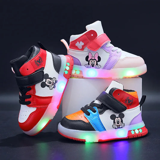 246-Baskets Enfant Disney Mickey avec Lumière LED