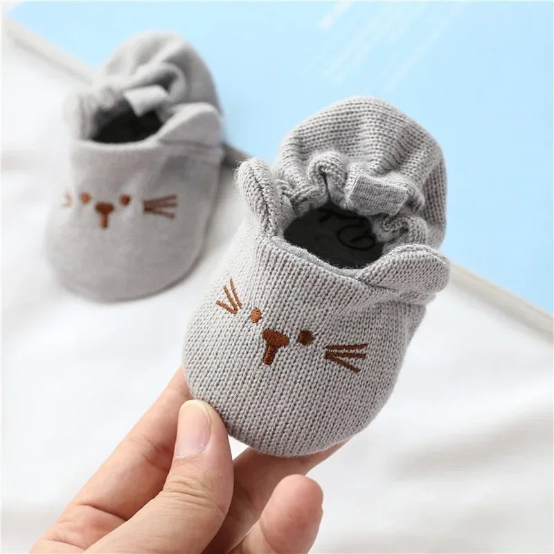 091A-Newborn Baby Crib Shoes - Premiers Pas Antidérapants pour Garçons et Filles