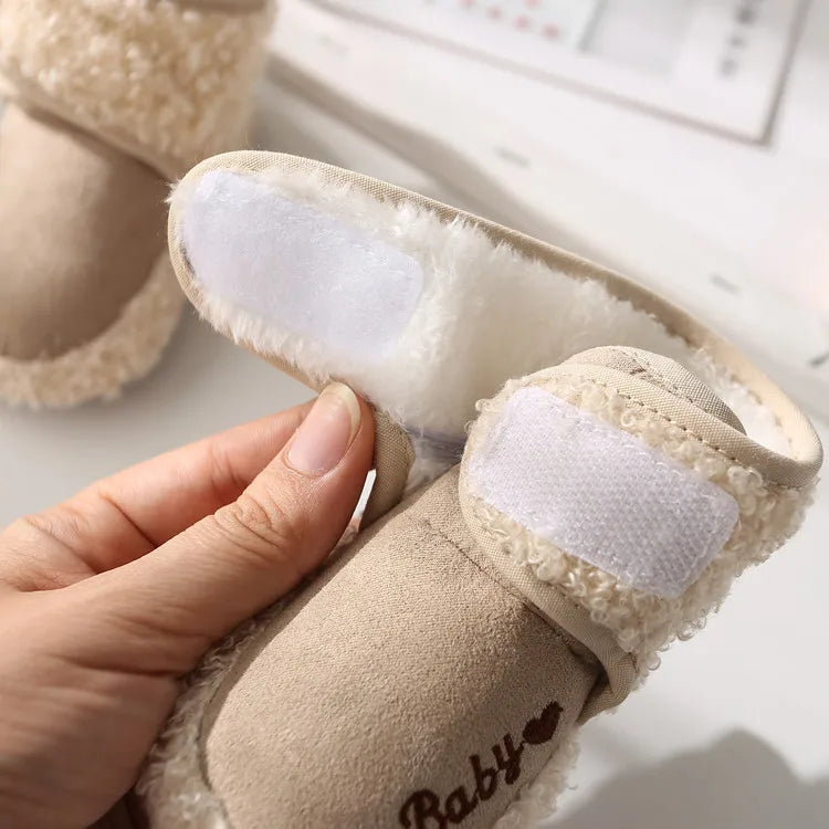 098D-Bottes de Neige Douillettes pour Bébé – Chaussons Antidérapants