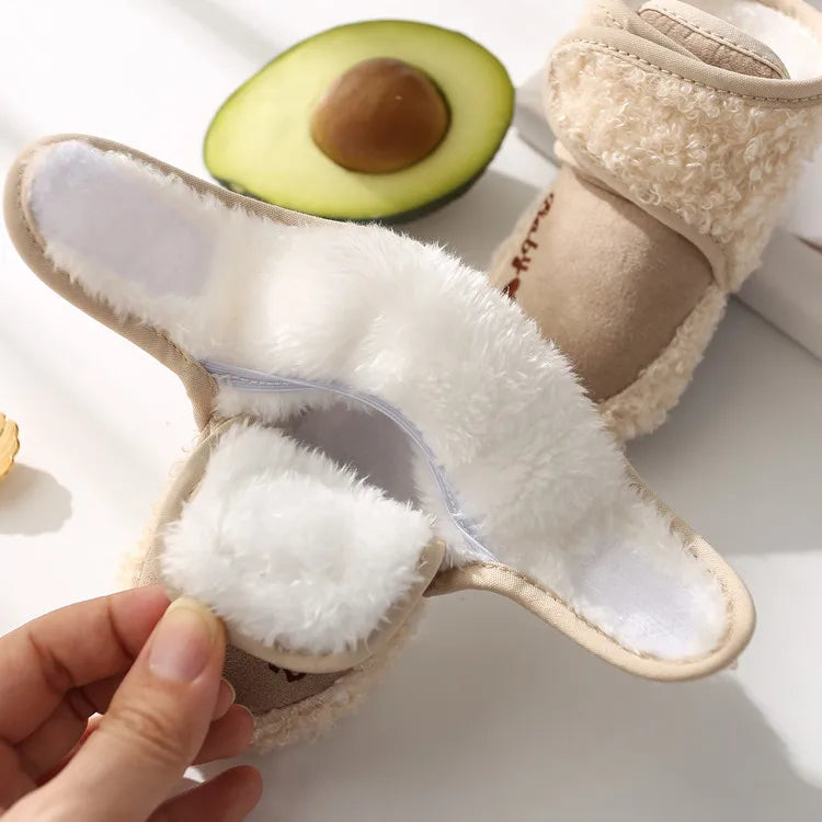 098D-Bottes de Neige Douillettes pour Bébé – Chaussons Antidérapants