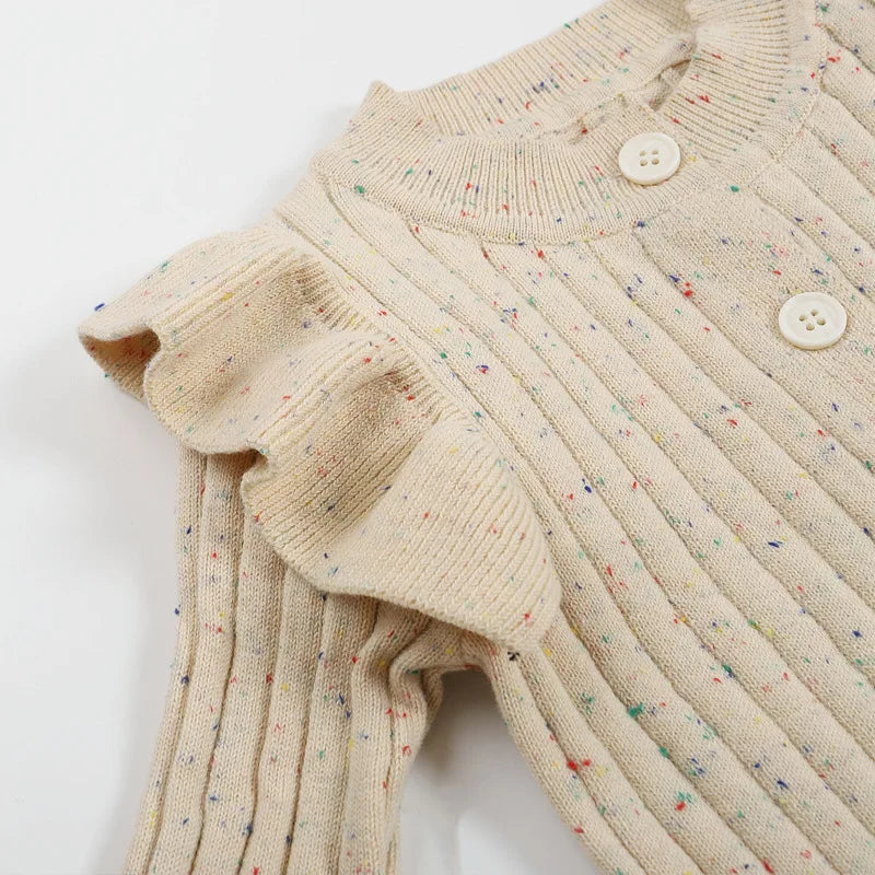 094-Jumpsuit en Tricot pour Bébé - Combinaison à Manches Longues
