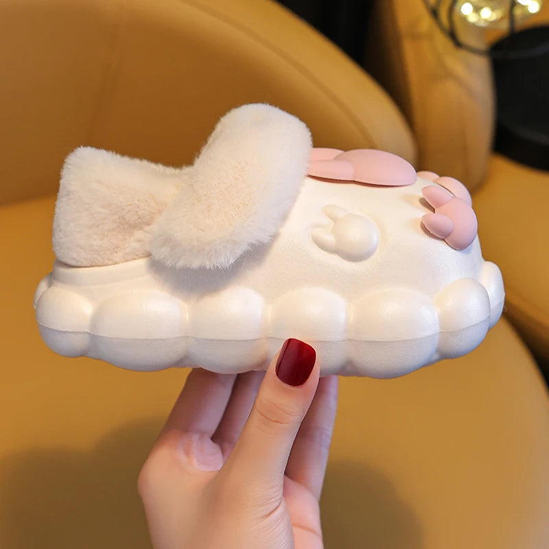 263-Chaussons en Peluche pour Enfants - Confort et Chaleur pour l'Hiver