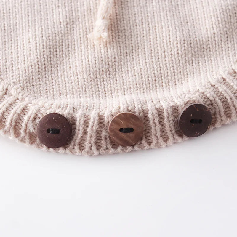 107Q-Jumpsuit en Tricot pour Bébé Fille - Cœur Aimant