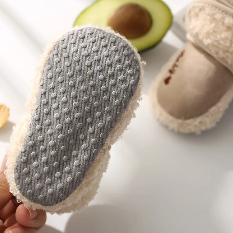 098D-Bottes de Neige Douillettes pour Bébé – Chaussons Antidérapants