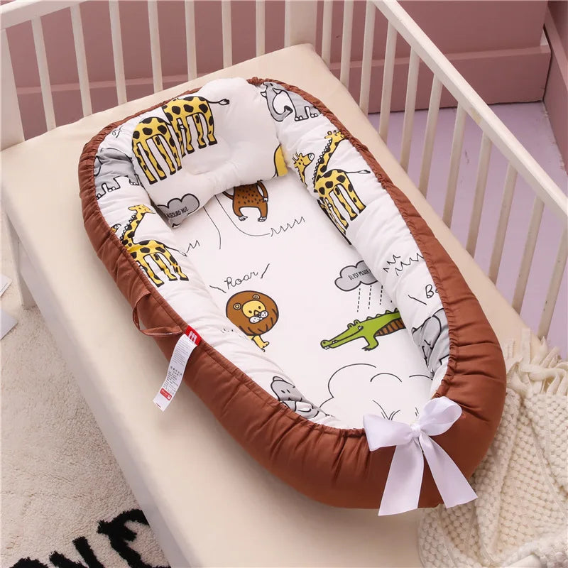 590B-Berceau Portable pour Bébé avec Coussin – Lit de Voyage pour Nourrissons et Tout-Petits