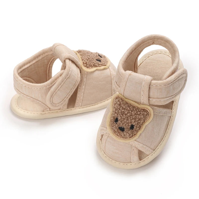 046-Sandales Bébé "Cute Bear" – Élégance et Confort pour les Premiers Pas