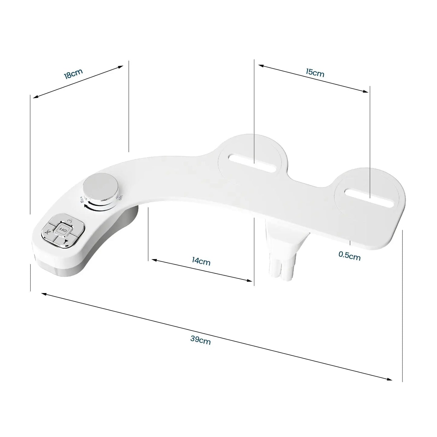 985-Bidet SAMODRA à Bouton - Non-Électrique avec Double Buse Auto-nettoyante (Lavages Frontal et Arrière)