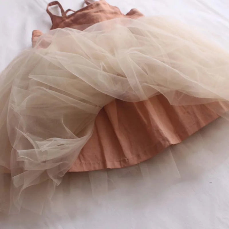 107RS-Robe Tutu Backless pour Fille - Élégance et Confort pour Chaque Occasion !