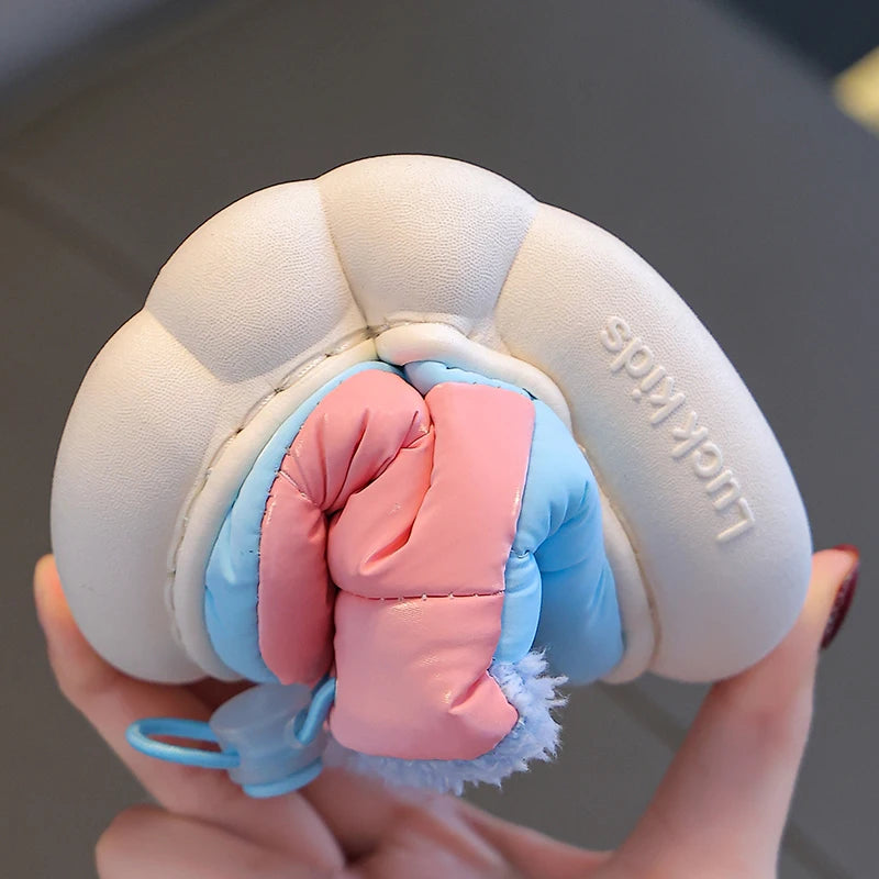 260-Pantoufles d'Hiver Imperméables en Coton pour Enfants - Confort et Fun !
