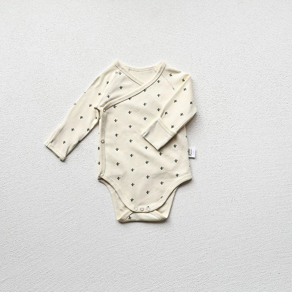 098- Bodysuit en Coton Long à Manches Longues pour Bébé - Confort et Style au Quotidien