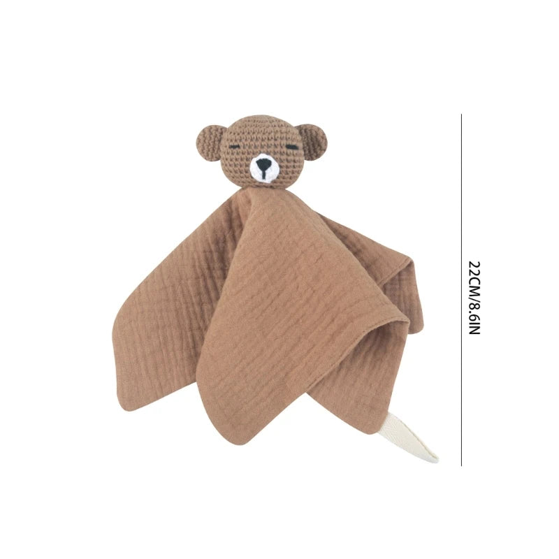 387- Bavoir Apaisant Respirant pour Garçon et Fille - Serviette de Bave pour Bébé avec Design Croche Bébé