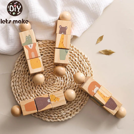 362-Hochet Musical Montessori en Bois - Jouet Éducatif pour Bébé et Enfants