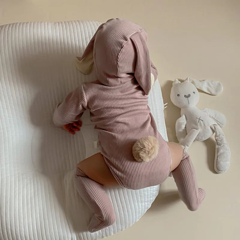 094A- Combinaison Lapin de Pâques 2024 pour Bébé – Ensemble Mignon 0-24 Mois