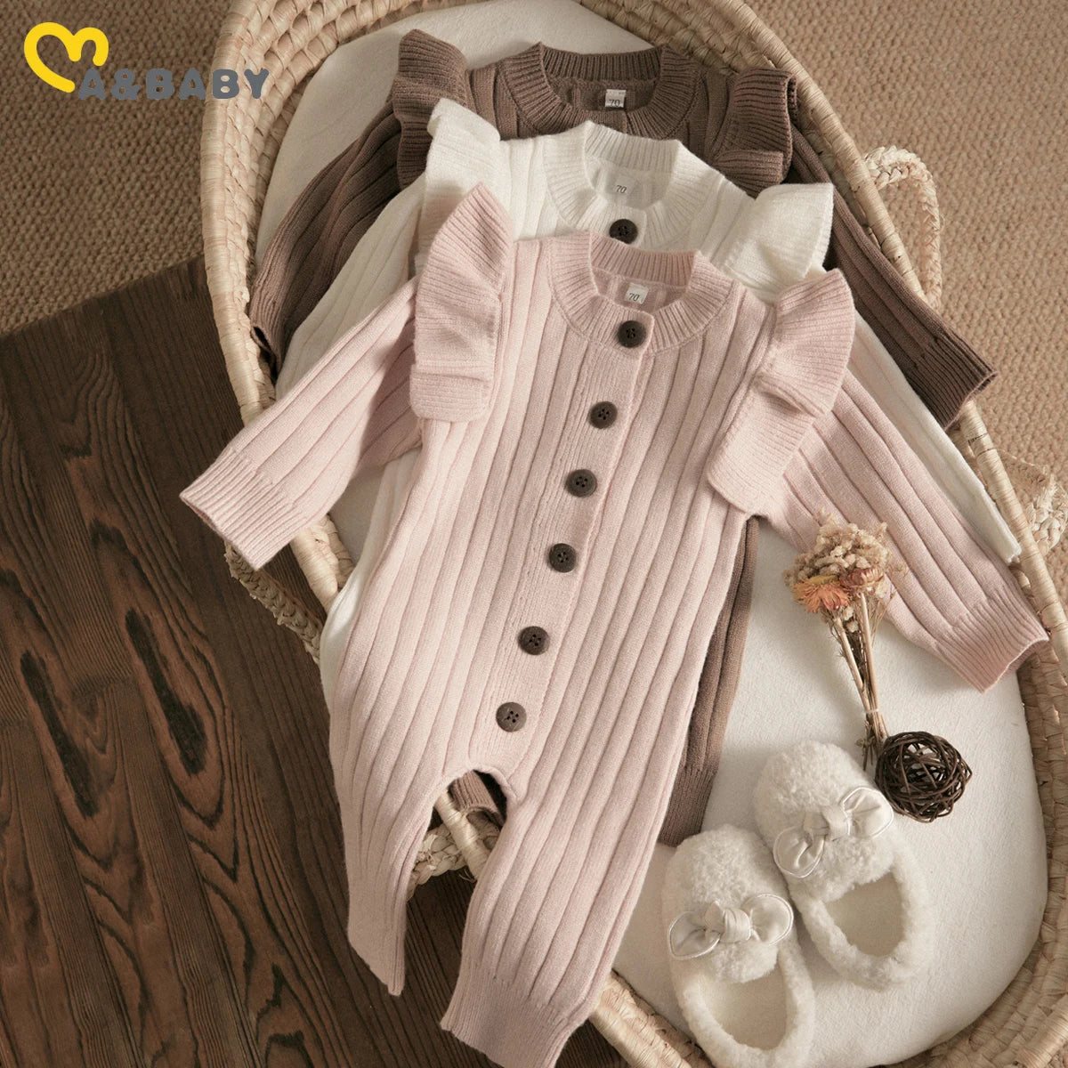093-Combinaison Tricotée Douillette pour Bébé Ma&Baby