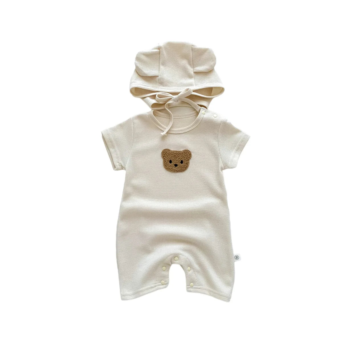 058-Rompers Bébé Unisexe avec Chapeau d'Oreilles - Style et Confort pour l'Été