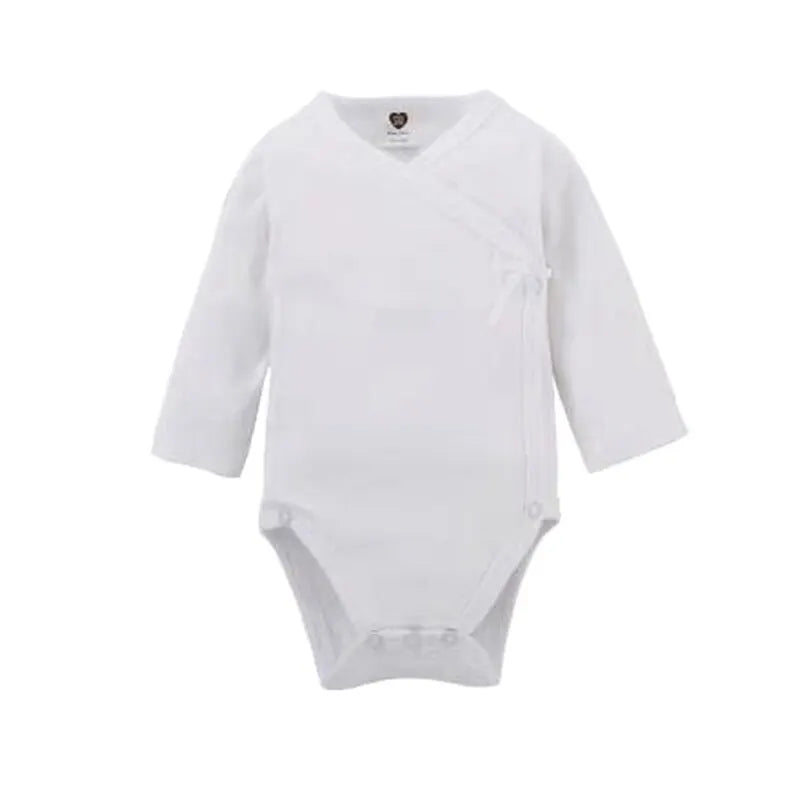 097- Body Bébé Unisexe 100% Coton - Blanc - Manches Longues