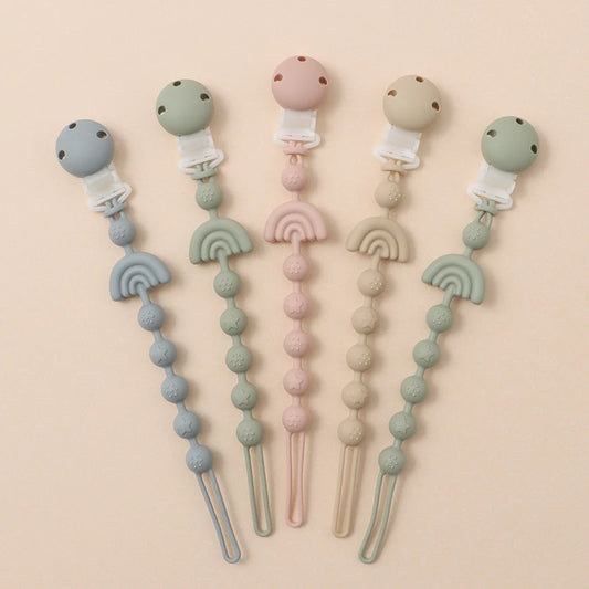 349-Clip de Chaine de Sucette en Silicone pour Bébé – Pratique et Adorable !