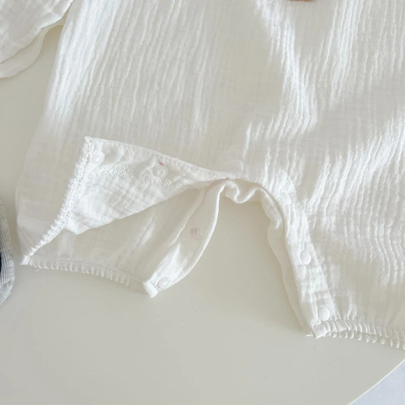 121G-Romper d'Été pour Bébé avec Chapeau – Imprimé Cerise et Ourson
