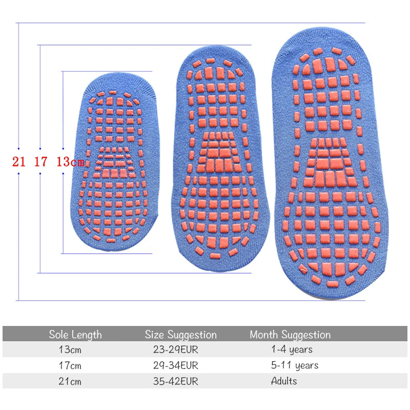 265-Chaussettes Antidérapantes Parent-Enfant – Trampoline et Sports pour Enfants et Adultes