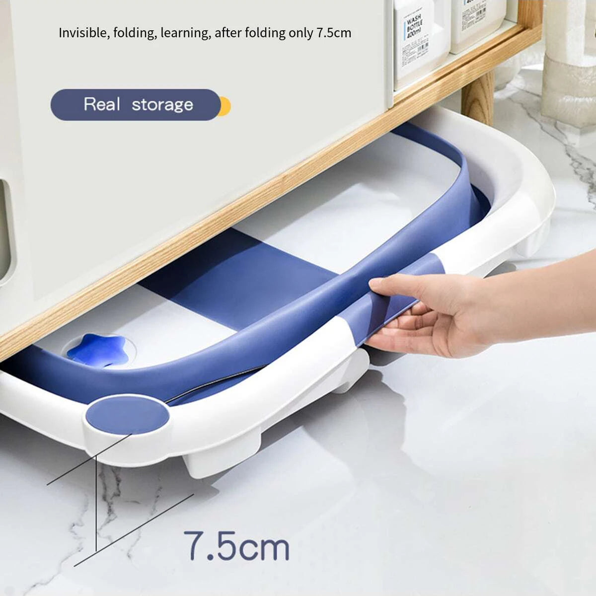 484-Baignoire Pliable pour Nouveau-nés – Confort et Praticité à Domicile !