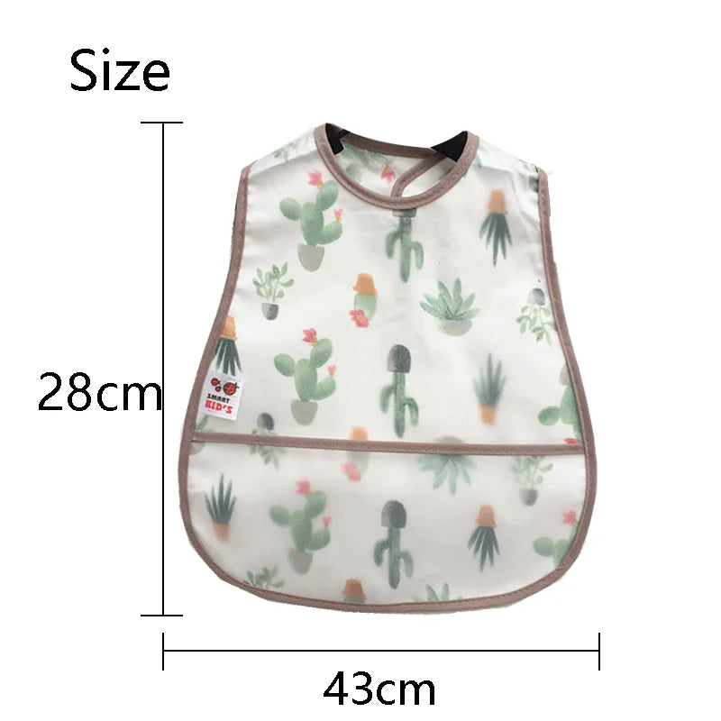 371-Bavoir Étanche avec Motif Cartoon – Protection Adorable pour Bébé