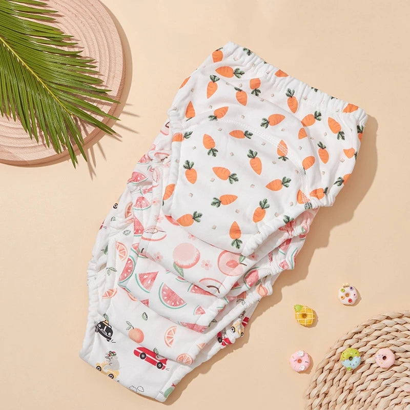 284-Couches réutilisables en coton imperméables à 6 couches – alliant confort et praticité pour bébé