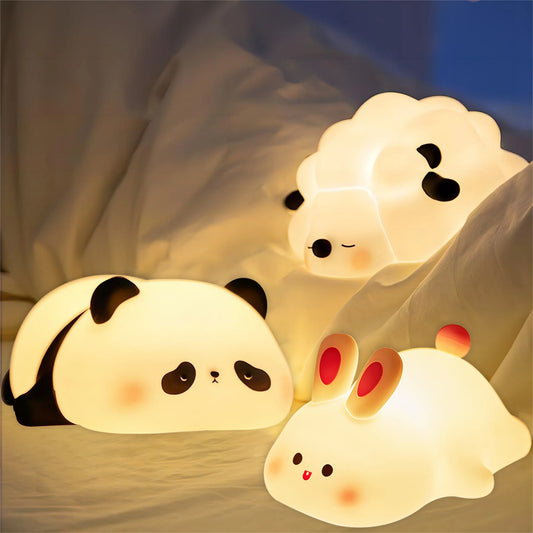 581-Lampe de Nuit en Silicone Animaux – Éclairez les Rêves de Vos Petits !