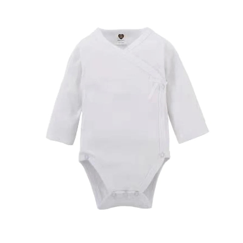 097- Body Bébé Unisexe 100% Coton - Blanc - Manches Longues