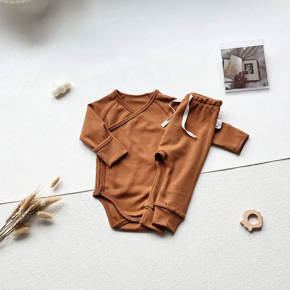 098- Bodysuit en Coton Long à Manches Longues pour Bébé - Confort et Style au Quotidien