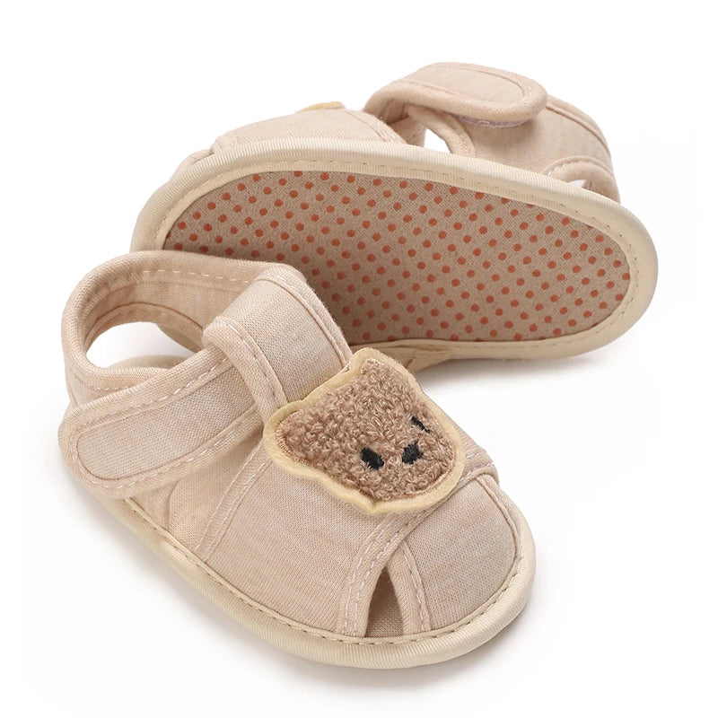 046-Sandales Bébé "Cute Bear" – Élégance et Confort pour les Premiers Pas