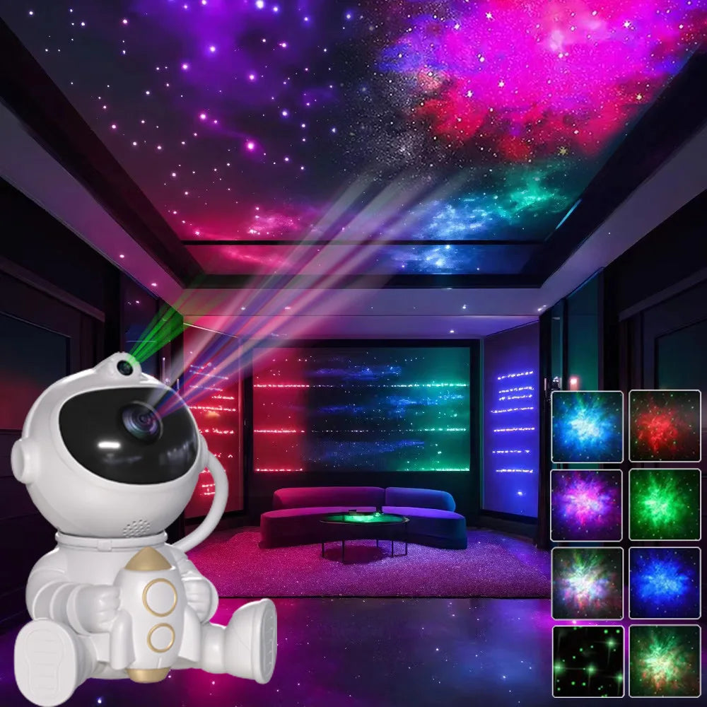 579-Projecteur LED Astronaute – Transformez la Chambre de Vos Enfants en un Ciel Étoilé !