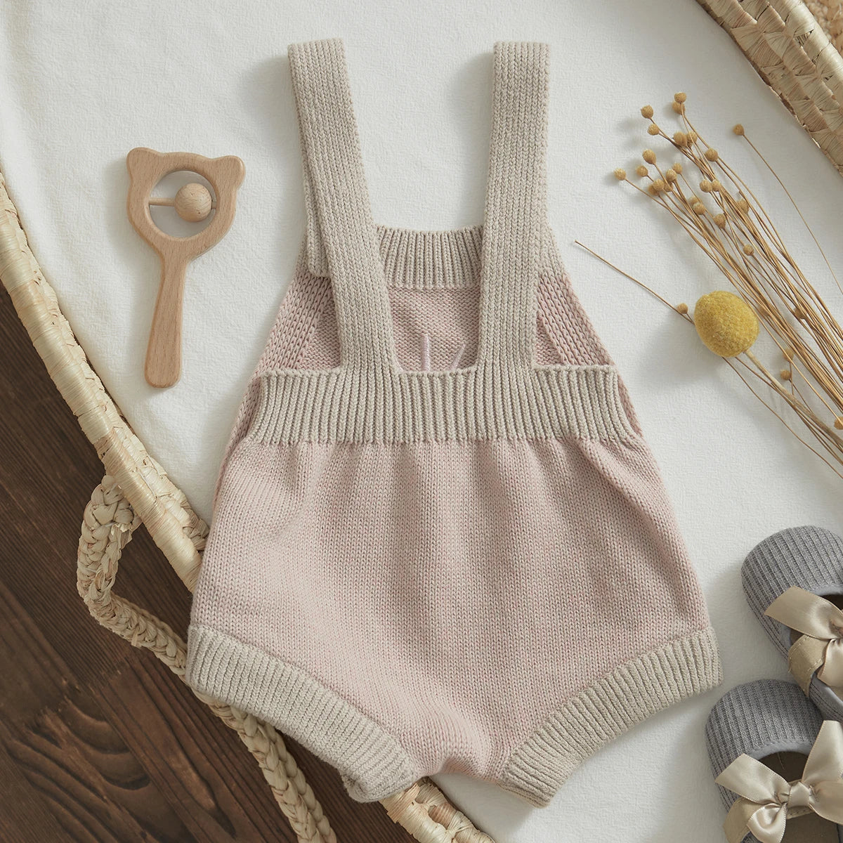 107J-Romper en Tricot "Rayon de Soleil" pour Bébé