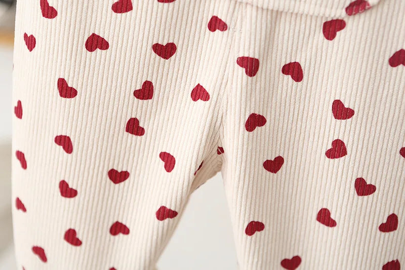 122-Salopettes Bébé en Velours Côtelé avec Broderie Cœur - Unisexe